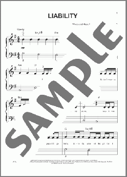 Liability(Lorde) 楽譜 ピアノ（ソロ） ダウンロード