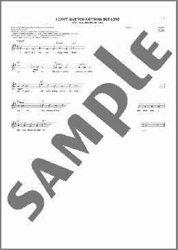 I Can't Give You Anything But Love(Jimmy McHugh/Dorothy Fields) 楽譜 その他 ダウンロード