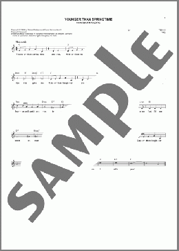 Younger Than Springtime(Rodgers & Hammerstein) 楽譜 その他 ダウンロード
