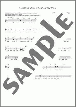 It Don't Mean A Thing (If It Ain't Got That Swing)(Duke Ellington) 楽譜 その他 ダウンロード