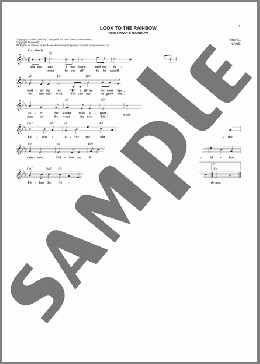 Look To The Rainbow(Burton Lane/E.Y. Harburg) 楽譜 その他 ダウンロード