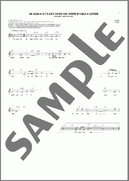 I'm Gonna Sit Right Down And Write Myself A Letter(Joe Young/Fred E. Ahlert) 楽譜 その他 ダウンロード