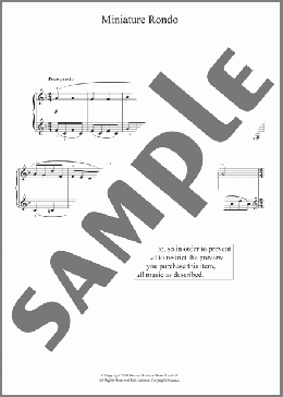 Miniature Rondo(Daniel Gottlob Turk) 楽譜 ピアノ（ソロ） ダウンロード