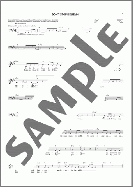 Don't Stop Believin'(Journey) 楽譜 その他 ダウンロード