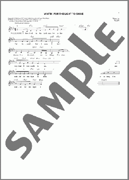 Waitin' For The Light To Shine(Roger Miller) 楽譜 その他 ダウンロード