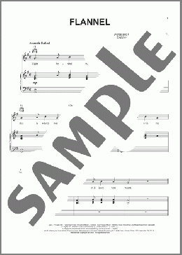 Flannel(Justin Timberlake) 楽譜 ピアノ & ボーカル & ギター ダウンロード