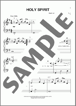 Holy Spirit(Francesca Battistelli/Bryan & Katie Torwalt) 楽譜 ピアノ（ソロ） ダウンロード