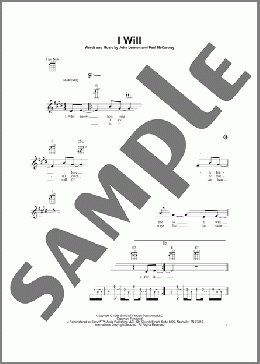 I Will(The Beatles) 楽譜 その他 ダウンロード