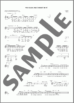 You Can Always Count On Me(Cy Coleman/David Zippel) 楽譜 その他 ダウンロード