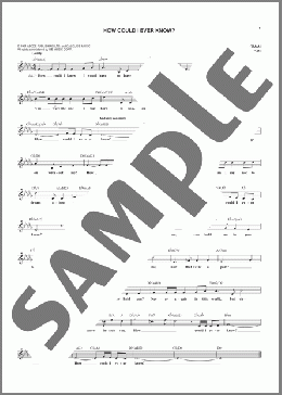 How Could I Ever Know?(Marsha Norman/Lucy Simon) 楽譜 その他 ダウンロード