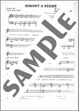 Sonnet A Ferre(Claude Nougaro) 楽譜 ピアノ & ボーカル ダウンロード