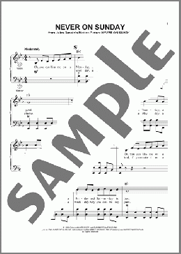 Never On Sunday (arr. Gary Meisner)(Billy Towne/Manos Hadjidakis) 楽譜 その他 ダウンロード