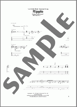 Ripple(Grateful Dead) 楽譜 ギター（ソロ） ダウンロード