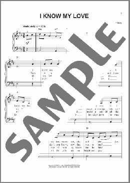 I Know My Love(Traditional Irish Folk Song) 楽譜 ピアノ（ソロ） ダウンロード