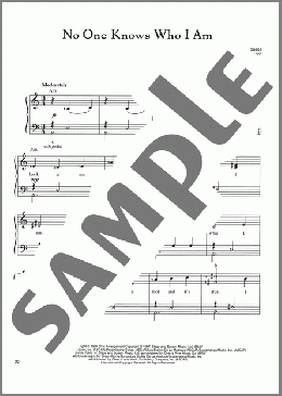 No One Knows Who I Am(Frank Wildhorn) 楽譜 ピアノ（ソロ） ダウンロード