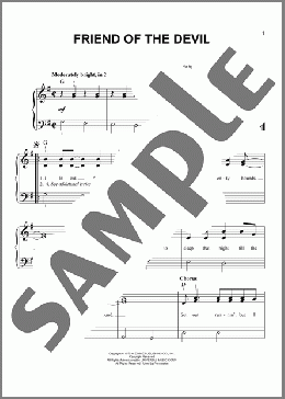Friend Of The Devil(Grateful Dead) 楽譜 ピアノ（ソロ） ダウンロード