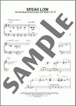 Speak Low [Jazz version] (arr. Brent Edstrom)(Kurt Weill) 楽譜 ピアノ（ソロ） ダウンロード