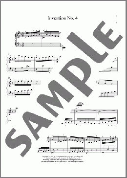 Two-Part Invention In D Minor(Johann Sebastian Bach) 楽譜 ピアノ（ソロ） ダウンロード
