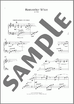 Remember When(Carolyn Miller) 楽譜 ピアノ（ソロ） ダウンロード