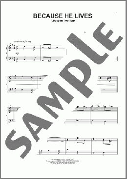 Because He Lives [Ragtime version](Gloria Gaither/William J. Gaither) 楽譜 ピアノ（ソロ） ダウンロード