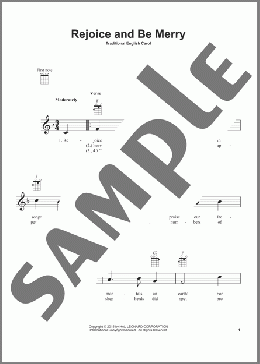 Rejoice And Be Merry(Traditional English Carol) 楽譜 ウクレレ（弾き語り） ダウンロード