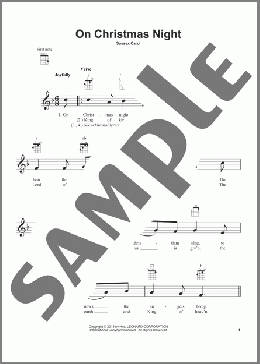 On Christmas Night(Sussex Carol) 楽譜 ウクレレ（弾き語り） ダウンロード