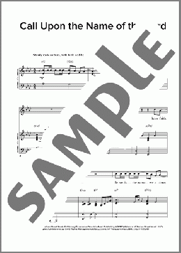Call Upon The Name Of The Lord(Regi Stone/Jeff Ferguson) 楽譜 ピアノ & ボーカル ダウンロード