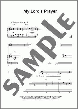 My Lord's Prayer(Regi Stone) 楽譜 ピアノ & ボーカル ダウンロード