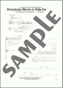 Everybody Wants To Rule The World(Tears For Fears) 楽譜 ギター（ソロ） ダウンロード