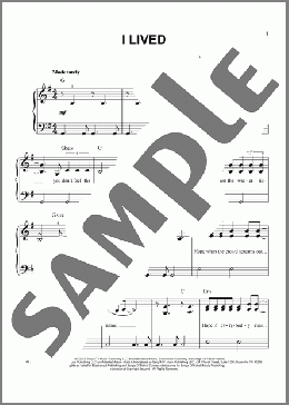 I Lived(OneRepublic) 楽譜 ピアノ（ソロ） ダウンロード