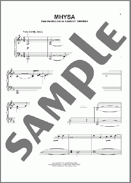 Mhysa (from Game of Thrones)(Ramin Djawadi) 楽譜 ピアノ（ソロ） ダウンロード