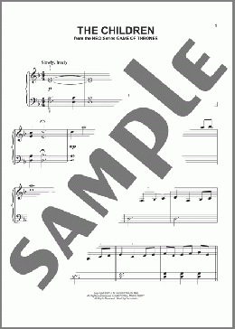 The Children (from Game of Thrones)(Ramin Djawadi) 楽譜 ピアノ（ソロ） ダウンロード