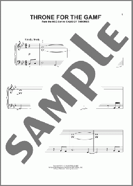 Throne For The Game (from Game of Thrones)(Ramin Djawadi) 楽譜 ピアノ（ソロ） ダウンロード