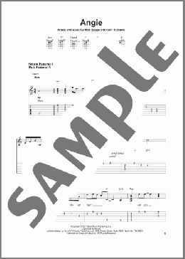 Angie(The Rolling Stones) 楽譜 ギター（ソロ） ダウンロード