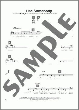Use Somebody(Kings Of Leon) 楽譜 その他 ダウンロード
