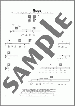 Rude(MAGIC!) 楽譜 その他 ダウンロード