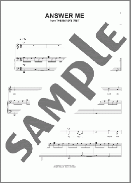 Answer Me(David Yazbek) 楽譜 ピアノ & ボーカル ダウンロード