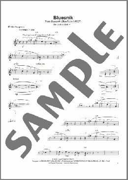 Bluesnik(Jackie McLean) 楽譜 アルトサックス（ソロ） ダウンロード