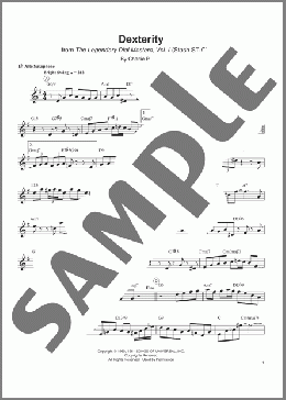 Dexterity(Charlie Parker) 楽譜 アルトサックス（ソロ） ダウンロード