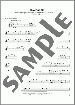 K-4 Pacific(Gerry Mulligan) 楽譜 バリトンサックス（ソロ） ダウンロード