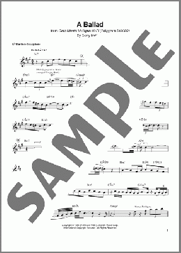 A Ballad(Gerry Mulligan) 楽譜 バリトンサックス（ソロ） ダウンロード
