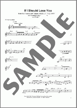 If I Should Lose You(Bud Shank) 楽譜 アルトサックス（ソロ） ダウンロード