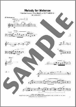 Melody For Melonae(Jackie McLean) 楽譜 アルトサックス（ソロ） ダウンロード