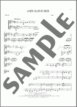 And I Love Her(The Beatles) 楽譜 その他 ダウンロード
