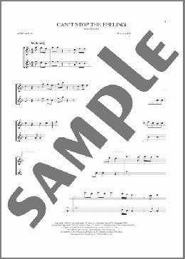 Can't Stop The Feeling(Justin Timberlake) 楽譜 アルトサックス（ソロ） ダウンロード