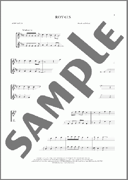 Royals(Lorde) 楽譜 アルトサックス（ソロ） ダウンロード