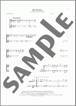 Skyfall(Adele) 楽譜 アルトサックス（ソロ） ダウンロード