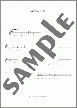 Aura Lee(W.W. Fosdick/George R. Poulton) 楽譜 その他 ダウンロード