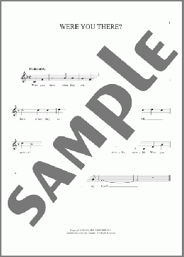 Were You There?(Traditional Spiritual) 楽譜 その他 ダウンロード