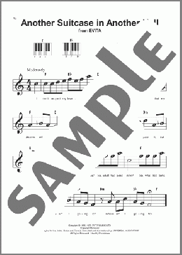 Another Suitcase In Another Hall (from Evita)(Tim Rice/Andrew Lloyd Webber) 楽譜 ピアノ（ソロ） ダウンロード